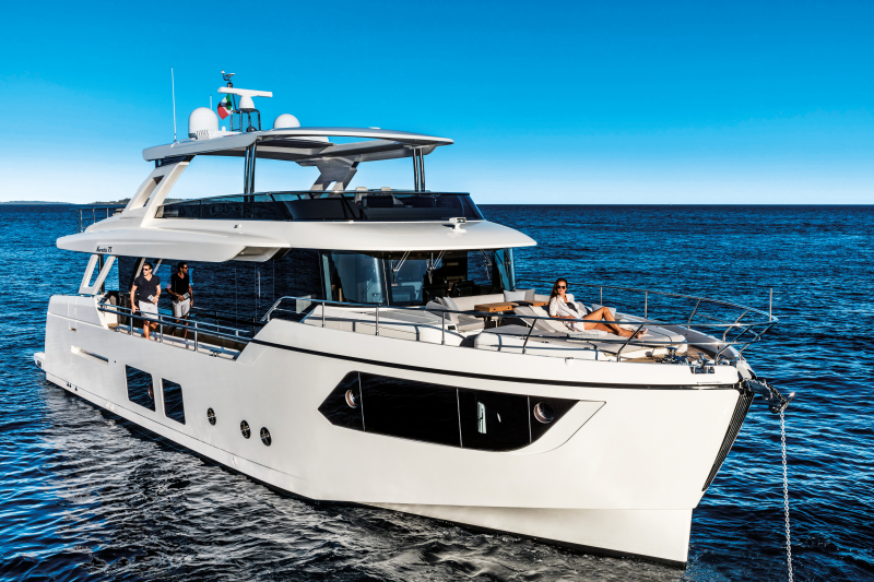 アブソルート Navetta73 Volvo社との協力体制に裏付けられた秀でた走行性能と最大級の居住性を備えたABSOLUTEナベッタシリーズ「NAVETTA73」の海外中古艇情報です。