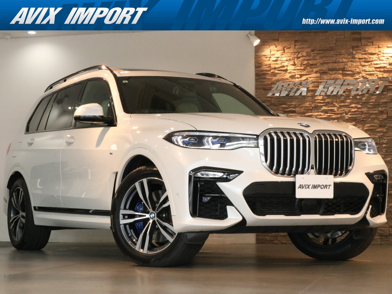 BMW X7 xDrive35d Mｽﾎﾟｰﾂ Sky LoungeﾊﾟﾉﾗﾏSR Individualｲﾝﾃﾘｱ(白/濃青革＆専用ｳｯﾄﾞ) ｼｰﾄﾋｰﾀｰ＆ﾍﾞﾝﾁﾚｰﾀｰ 2列目ｺﾝﾌｫｰﾄｼｰﾄ(6人乗り) ｳｪﾙﾈｽPKG 純正ﾅﾋﾞ harman/kardonｻｳﾝﾄﾞ 3Dﾋﾞｭｰ＆HUD Pｱｼｽﾄﾌﾟﾗｽ＆Dｱｼｽﾄﾌﾟﾛ BMWﾚｰｻﾞｰﾗｲﾄ 青ｷｬﾘﾊﾟｰ 純正21AW