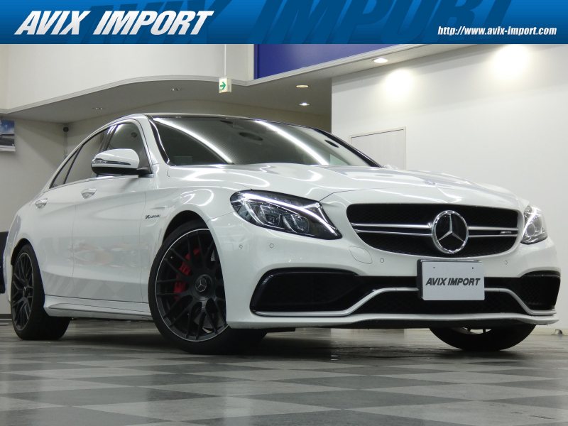 AMG Cクラス C63 S V8ﾂｲﾝﾀｰﾎﾞ 右H正規D車 EXC-PKG ﾊﾟﾉﾗﾐｯｸR 黒革 ｼｰﾄﾋｰﾀｰ 純正HDDﾅﾋﾞ地ﾃﾞｼﾞ Burmesterｻｳﾝﾄﾞ Bｶﾒﾗ＆PTS HUD＆ﾚｰﾀﾞｰｾｰﾌﾃｨPKG 赤ｷｬﾘﾊﾟｰ 専用19ｲﾝﾁAW 1ｵｰﾅｰ