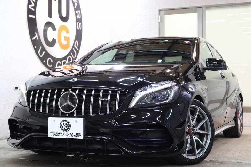 AMG Aクラス A45 4MATIC ﾚｰﾀﾞｰｾｰﾌﾃｨPKG　後期 ｷｰﾚｽｺﾞｰ 黒本革 ｼｰﾄﾋｰﾀｰ HDDﾅﾋﾞTV ｽﾏﾎ連携 ﾊﾞｯｸｶﾒﾗ PTS LEDﾗｲﾄ ﾊﾟﾅﾒﾘｶｰﾅｸﾞﾘﾙ AMG強化ﾌﾞﾚｰｷ AMG専用装備&ﾁｭｰﾆﾝｸﾞ ﾀﾞｲﾅﾐｯｸｾﾚｸﾄ 7AT　2年保証