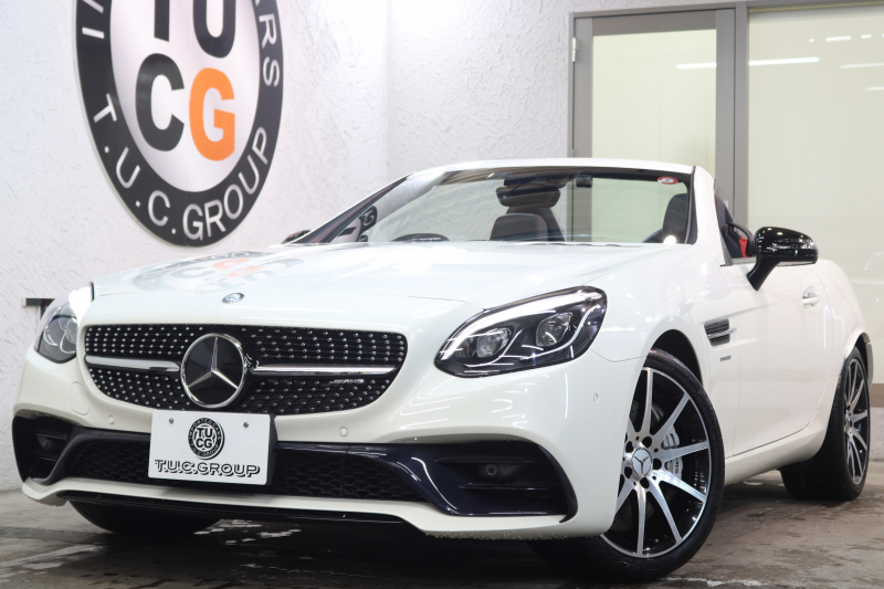 AMG SLC SLC43 AMGﾅｲﾄ&ﾚｰﾀﾞｰｾｰﾌﾃｨPKG　ｷｰﾚｽｺﾞｰ 黒本革 ﾏｼﾞｯｸｽｶｲR HDDﾅﾋﾞTV ｽﾏﾎ連携 harman/kardon ﾊﾞｯｸｶﾒﾗ PTS LEDﾗｲﾄ AMG専用装備&ﾁｭｰﾆﾝｸﾞ 9AT　2年保証