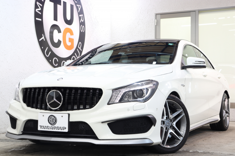 AMG CLAクラス CLA45 4MATIC AMGｴｸｽｸﾙｰｼﾌﾞ&ﾊﾞﾘｭｰ&ﾚｰﾀﾞｰｾｰﾌﾃｨPKG　黒本革 ﾊﾟﾉﾗﾏSR HDDﾅﾋﾞTV BT音楽 ﾊﾞｯｸｶﾒﾗ DSRC PTS ｷｾﾉﾝﾗｲﾄ AMG専用装備&ﾁｭｰﾆﾝｸﾞ ﾊﾟﾅﾒﾘｶｰﾅｸﾞﾘﾙ 7AT　2年保証