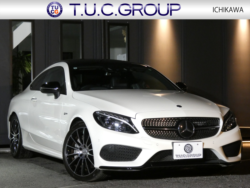 AMG Cクラス C43 4MATIC ｸｰﾍﾟ ﾚｰﾀﾞｰｾｰﾌﾃｨPKG　1ｵｰﾅｰ meｺﾈｸﾄ 9速AT AMGｴｱﾛ&19ｲﾝﾁｱﾙﾐ 黒本革 ﾊﾟﾉﾗﾏｻﾝﾙｰﾌ ﾅﾋﾞTV Bｶﾒﾗ Burmester ﾍｯﾄﾞｱｯﾌﾟD ｴｱﾊﾞﾗﾝｽP/ﾊﾟﾌｭｰﾑｱﾄﾏｲｻﾞｰ 自動ﾄﾗﾝｸ/ﾌｯﾄOP ﾊﾟﾄﾞﾙｼﾌﾄ LEDﾍｯﾄﾞﾗｲﾄ/自動HB　2年保証付