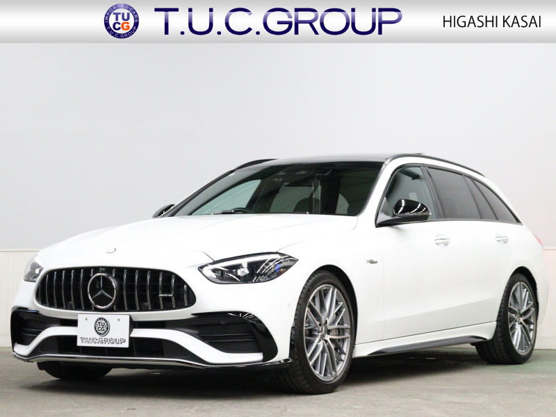 AMG Cクラス C43 4MATIC ｽﾃｰｼｮﾝﾜｺﾞﾝ ﾚｰﾀﾞｰ&ﾅｲﾄPKG　 BSG搭載 現行ﾓﾃﾞﾙ 黒革 ﾍﾞﾝﾁﾚｰﾀｰ ﾊﾟﾉﾗﾏSR 純正ﾅﾋﾞ ﾌﾞﾙﾒｽﾀｰS HUD Carplay 360ｶﾒﾗ AMG強化ﾌﾞﾚｰｷ AMGﾘｱﾙﾊﾟﾌｫｰﾏﾝｽｻｳﾝﾄﾞ AMGｴｱﾛ&19ｲﾝﾁAW　2年保証付