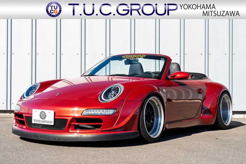 ポルシェ 911(Type997) ｶﾚﾗ4 ｶﾌﾞﾘｵﾚ　RWB997 ﾚｷﾞｭﾗｰﾜｲﾄﾞﾎﾞﾃﾞｨ RWBｺﾗﾎﾞﾚｰｼｮﾝWORK Meister19AW Fﾀﾞｳﾝｻｽ ﾘｱ車高調 黒革 ﾅﾋﾞTV ETC FCLﾘﾝｸﾞｷｾﾉﾝ LEDﾄﾞﾗｲﾋﾞﾝｸﾞﾗｲﾄ&ﾃｰﾙ ﾊﾟﾄﾞﾙｼﾌﾄ