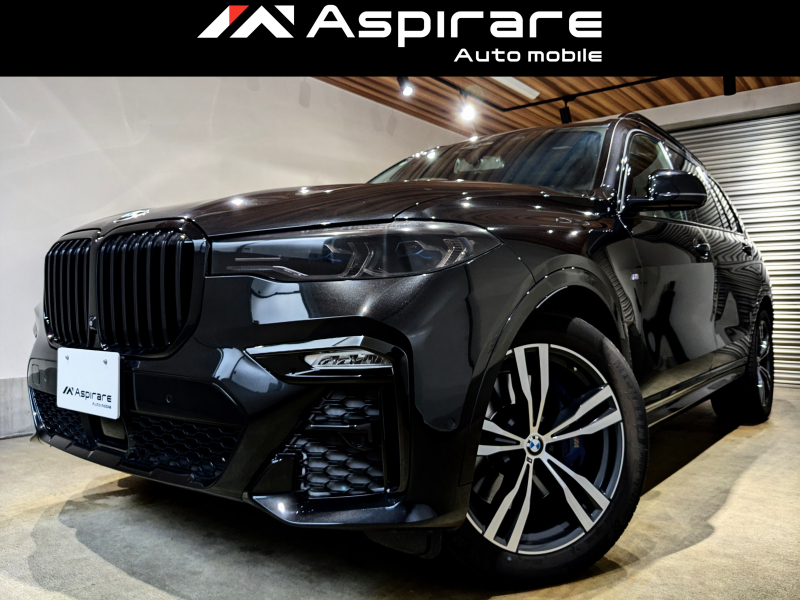 BMW X7 xDrive35d M Sport　スカイラウンジパノラマサンルーフ　エクステンドブラウンメリノレザー　21インチアルミホイール　2列目コンフォートシート　ベンチレーション　HUD　ハーマンカードンサウンド