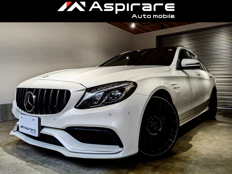 AMG Cクラス C63ステーションワゴン カールソン20インチアルミホール　パノラマサンルーフ　レッドコンビレザー　ブルメスターサウンドシステム　デジタルミラー