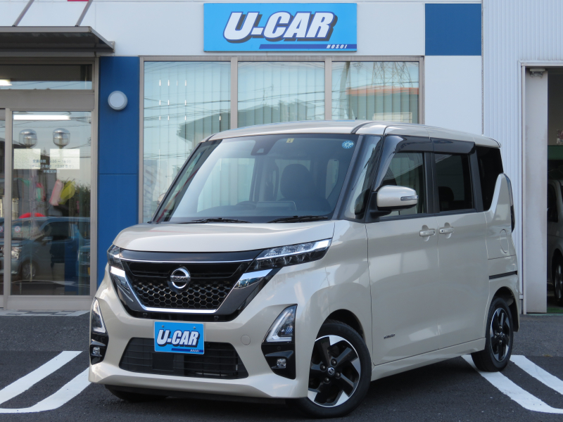 日産 ルークス ハイウェイスター　X　純正ナビ・アラウンドビューモニター・ハンズフリー機能付き電動スライドドア・SOSコール・LEDライト・エマージェンシーブレーキ・禁煙車