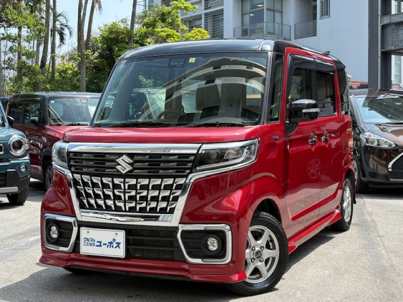 スズキ スペーシア カスタムハイブリッドXS　OP5年保証対象車　両側電動スライドドア　クリアランスソナー　レーンアシスト　衝突被害軽減システム