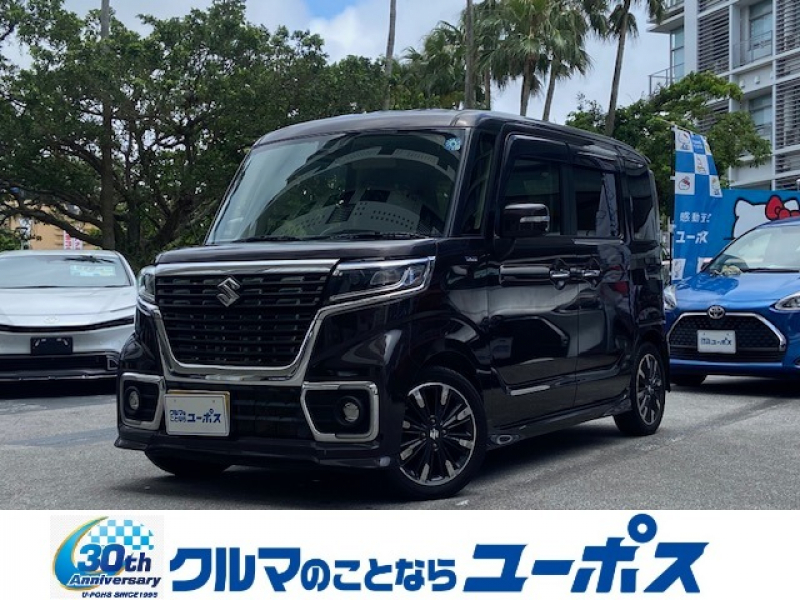 スズキ スペーシア カスタムXS　OP5年保証対象車　ストラーダナビ　両側パワースライドドア　レーダーブレーキサポート　コーナーセンサー