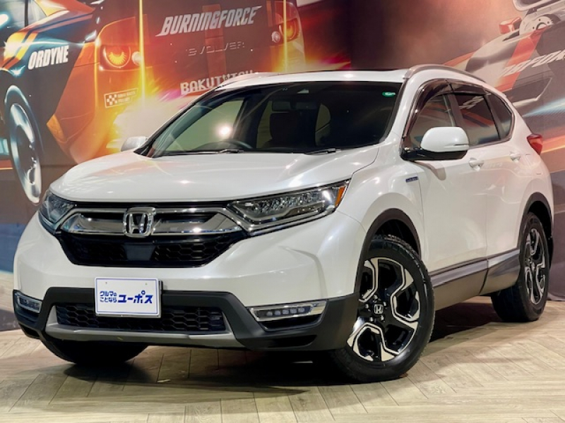 ホンダ CR-V ハイブリッドEXマスターピース　ワンオーナー　OP10年保証対象　パノラミックサンルーフ　ナビ（Bluetooth　CD　フルセグ　DVD）　バックカメラ　ETC　パワーバックドア　ブラウンレザーシート（前席シートヒーター、パワーシート）