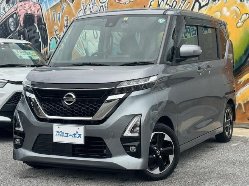 日産 ルークス ハイウェイスター　X　エマージェンシーブレーキ　ETC　アラウンドビューモニター　ドラレコ　純正14インチアルミホイール　社外ナビ（CD／DVD／Bluetooth）