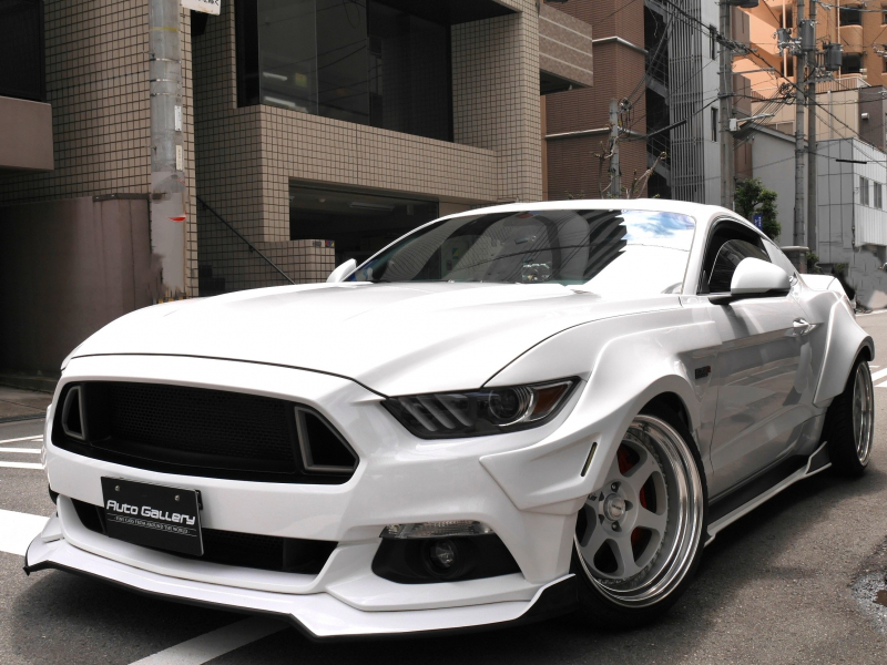 フォード マスタング 50イヤーズエディション　EDGE  CUSTOMS  R フルエアロ　BORLAマフラー　AIRREX4輪独立エアサス　WORK MEISTER L1-3P 19インチAW  正規ディーラー車　